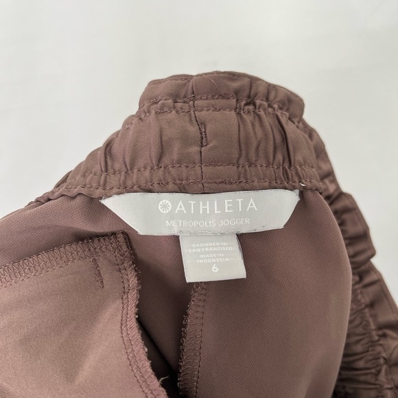 Athleta Metropolis Jogger Women's Sz 6 Mauve Purple/Gray Elastic Waist Tapered - Picture 3 of 8